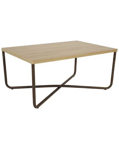 Sunnydaze Cross Legs Coffee Table In Brown
