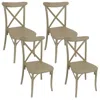 Sunnydaze Crossback Design Plastic All-weather Commercial-grade Bellemead Indoor/outdoor Patio Dining Chair, T