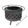 Sunnydaze Crossweave Outdoor Wood-burning Steel Smokeless Fire Pit For The Backyard - Black - 30"