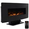 Sunnydaze Curved Face Indoor Wall Mount Or Freestanding Color-changing Fireplace - 42" W X 8.75" D X 21" - Bla