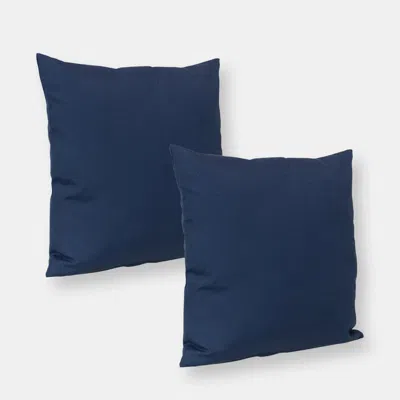 Sunnydaze Decor 2 Outdoor Decorative Throw Pillows In Blue