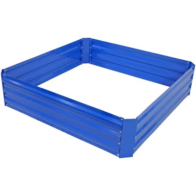 Sunnydaze Decor Galvanized Steel Rectangle-shaped Raised Garden Bed In Blue