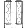 Sunnydaze Decorative Steel Metal Chic Diamonds Design Garden Trellis - 48.25" H - Black - 2-pack