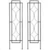 Sunnydaze Decorative Steel Metal Chic Diamonds Design Garden Trellis - 48.25" H - Black - 2-pack