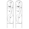 Sunnydaze Decorative Steel Metal Dragonfly Delight Design Garden Trellis - 55.75" H - Black - 2-pack