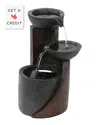 SUNNYDAZE SUNNYDAZE DESCENDING BOWLS 3-TIER INDOOR TABLETOP WATER FOUNTAIN WITH $6 CREDIT
