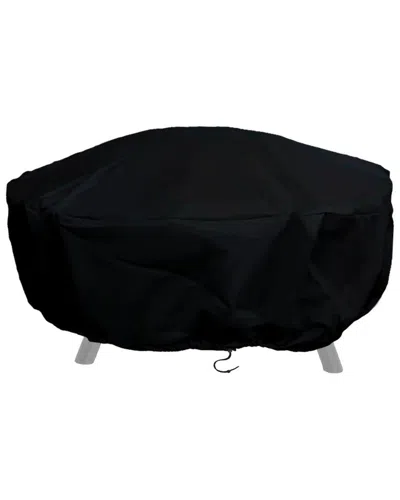 Sunnydaze Dnu  Fire Pit Cover Round Durable Waterproof 300d Polyester -black