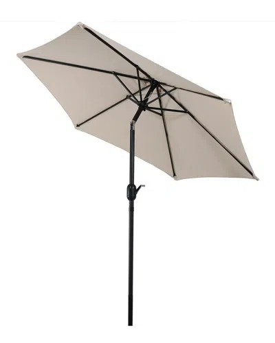 Sunnydaze Dnu  Outdoor Patio Market Umbrella W/ Tilt & Crank- Aluminum In Brown