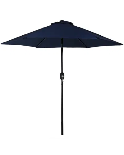 Sunnydaze Dnu  Outdoor Patio Market Umbrella W/ Tilt & Crank In Blue
