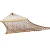 Sunnydaze Double Wide 2-person Polyester Rope Hammock With Spreader Bars - 400-pound Weight Capacity