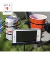 Sunnydaze Dual Outdoor Drink Holder Stakes Phone Tray & Beverage Holder (2) With $5 Credit In Black