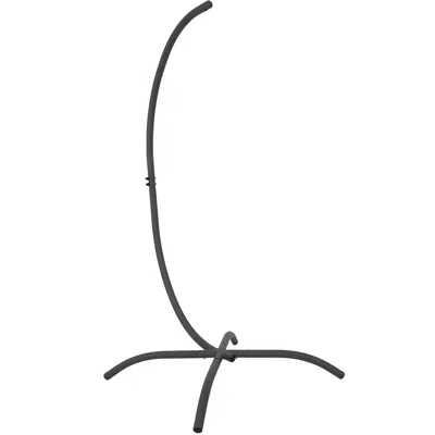 Sunnydaze Durable Steel Egg Chair Stand With Curved Leg Base, Hardware, And Powder-coated Finish - 78" H - Gra