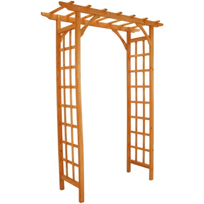 Sunnydaze Durable Wooden Arbor For Gardening, Walkways, And Wedding Decor With Weatherproof Finish - 78" In Orange