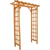 Sunnydaze Durable Wooden Arbor For Gardening, Walkways, And Wedding Decor With Weatherproof Finish - 78"