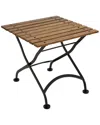 Sunnydaze European 20in Square Chestnut Folding Square Side Table In Brown