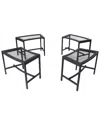 Sunnydaze Fire Pit Benches Black Mesh For Patio In Black