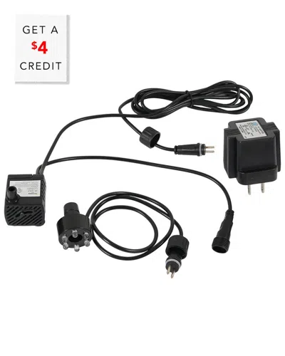 Sunnydaze Fountain Pump 12-volt Electric With 6 Multicolor Led Lights With $4 Credit In Black