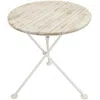 Sunnydaze French Country European Chestnut White Bistro Table