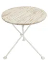 Sunnydaze French Country European Chestnut White Bistro Table In White