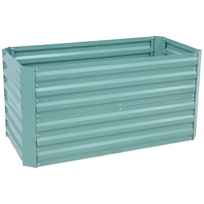 Sunnydaze Galvanized Rectangle Raised Garden Bed - 4' X 2' X 2'