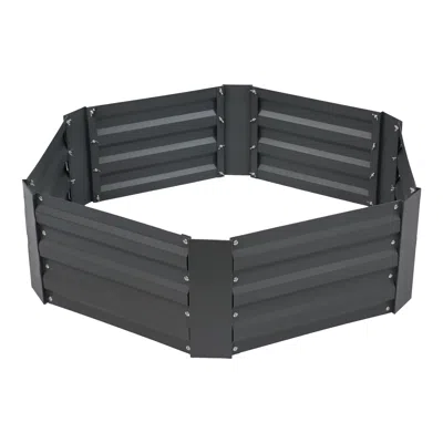 Sunnydaze Galvanized Steel Hexagon-shaped Raised Garden Bed