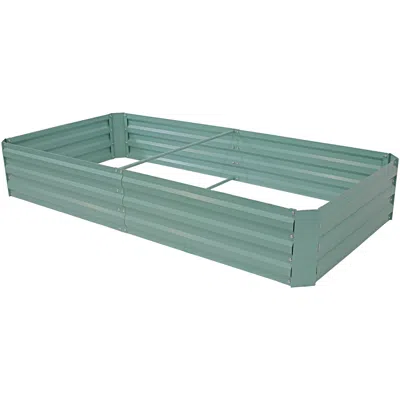 SUNNYDAZE GALVANIZED STEEL RECTANGLE RAISED GARDEN BED - 3' X 6'