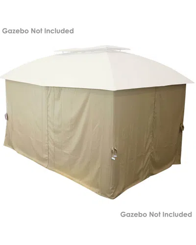 Sunnydaze Gazebo 4pc Sidewall Set For 10x13ft Soft Top Rectangle Patio Gazebo In Neutral