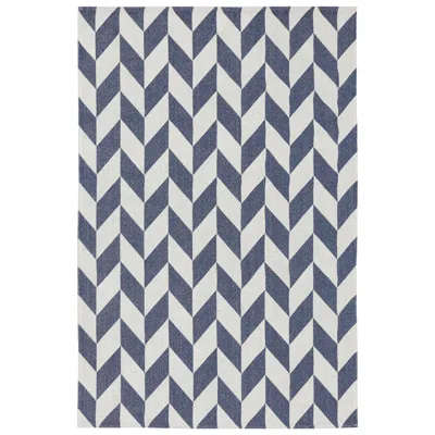 Sunnydaze Geometric Affinity Indoor Area Rug In Steel Blue - 5 Ft. X 7 Ft.