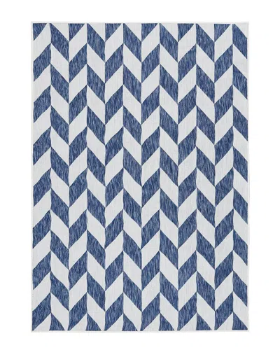 Sunnydaze Geometric Affinity Outdoor Area Rug In Blue