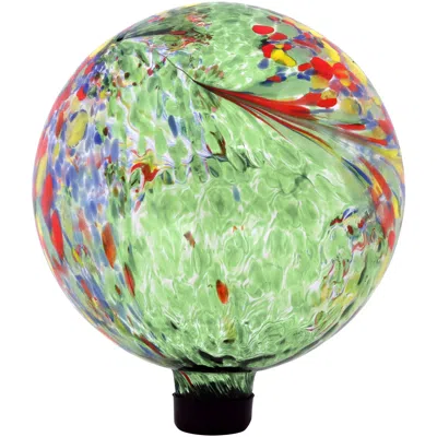 Sunnydaze Glass Gazing Ball Globe - 10-inch In Multi