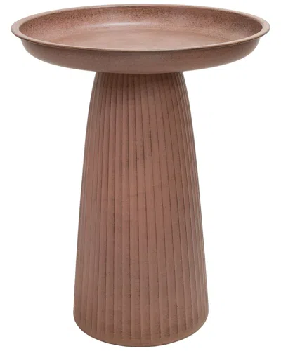 Sunnydaze Gleeful Garden Metal Outdoor Bird Bath In Brown
