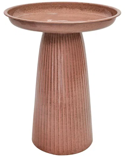 Sunnydaze Gleeful Garden Metal Outdoor Bird Bath In Multi