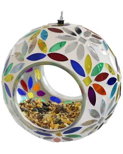 SUNNYDAZE SUNNYDAZE HANGING BIRD FEEDER RAINBOW DAISIES MOSAIC