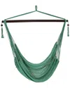 Sunnydaze Hanging Caribbean Xl Hammock Chair In Green