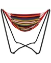 Sunnydaze Hanging Rope Hammock Chair Swing In Multi