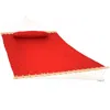 SUNNYDAZE HEAVY-DUTY 2-PERSON QUILTED DESIGNS FABRIC HAMMOCK WITH SPREADER BARS AND DETACHABLE PILLOW - 440 LB