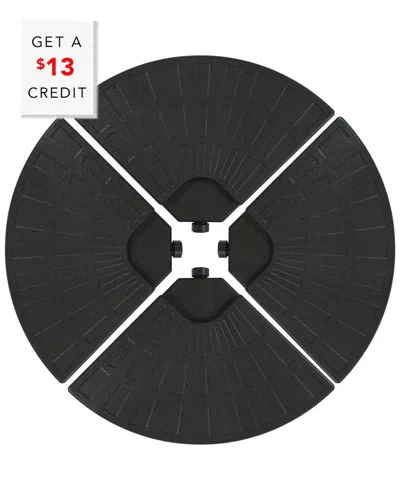 SUNNYDAZE SUNNYDAZE HEAVY-DUTY CANTILEVER OFFSET PATIO UMBRELLA BASE PLATE 4 PK WITH $13 CREDIT