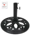 Sunnydaze Heavy-duty Cast Iron Outdoor Patio Umbrella Base Stand/holder With $9 Credit In Black
