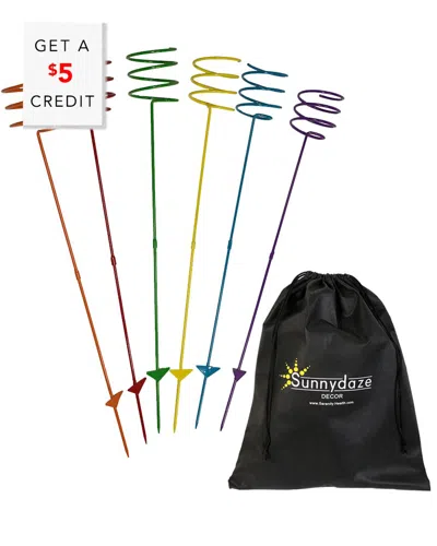 Sunnydaze Heavy-duty Multicolored Outdoor Bottle Drink Holder Stakes With $5 Credit In Red