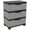 Sunnydaze Heavy-duty Plastic 3-drawer Storage Cabinet Organizer - 29.5"