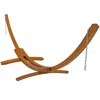 Sunnydaze Heavy-duty Two-person Curved Larch Wood Hammock Stand Only - 400 Lb Weight Capacity/12' Stand