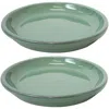 Sunnydaze High-fired Glazed Uv- And Frost-resistant Ceramic Outdoor Flower Pot Planter Saucer - 7" Diameter - 