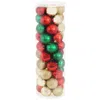 Sunnydaze Holly Jolly Assorted Shatterproof Plastic Christmas Ball Ornament Kit - 50ct