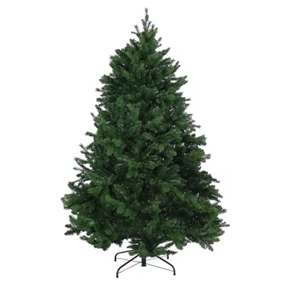 Sunnydaze Indoor Artificial Unlit Majestic Pine Full Christmas Tree With Metal Stand And Hinged Branches - 6' 