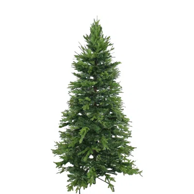 Sunnydaze Indoor Artificial Unlit Slim Christmas Tree With Metal Stand And Hinged Branches - 6' - Green