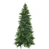 Sunnydaze Indoor Artificial Unlit Slim Christmas Tree With Metal Stand And Hinged Branches - 6' - Green