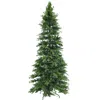 Sunnydaze Indoor Artificial Unlit Slim Christmas Tree With Metal Stand And Hinged Branches - 6' - Green
