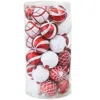 SUNNYDAZE INDOOR CHRISTMAS HOLIDAY TREE SHATTERPROOF GLITTER BALL ORNAMENTS WITH HOOKS - 2" - 30PC