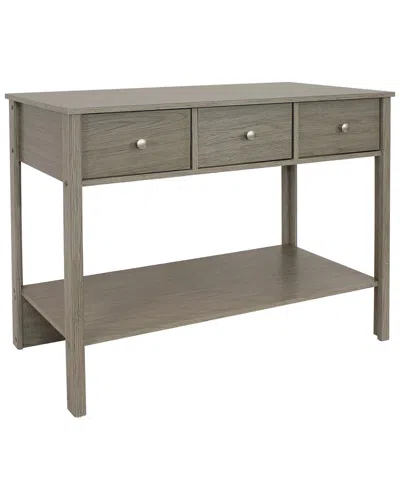 Sunnydaze Indoor Entryway Console Table With 3 Drawers In Gray