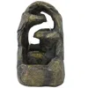 SUNNYDAZE INDOOR HOME OFFICE DECORATIVE RESIN CAVERNOUS ROCK TIERS TABLETOP WATER FOUNTAIN FEATURE - 12"